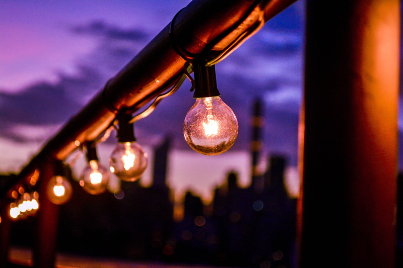 night, nyc, string light, newyork, string, lighted, single object, light bulb, closeup, new york, light - natural phenomenon, glass - material, filament
