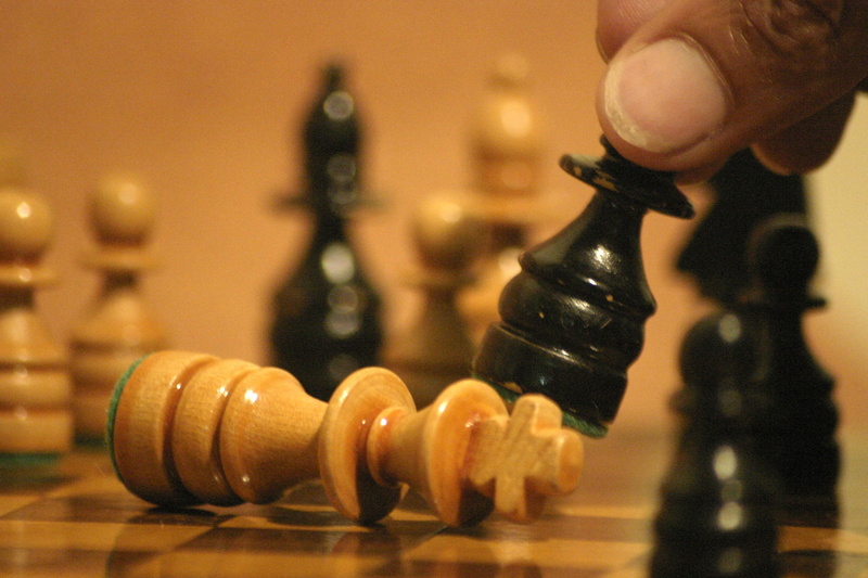 piece, Chess, leisure activity, board game, representation, focus on foreground, finger, person, human body part, indoors, close-up, real people, Checkmate