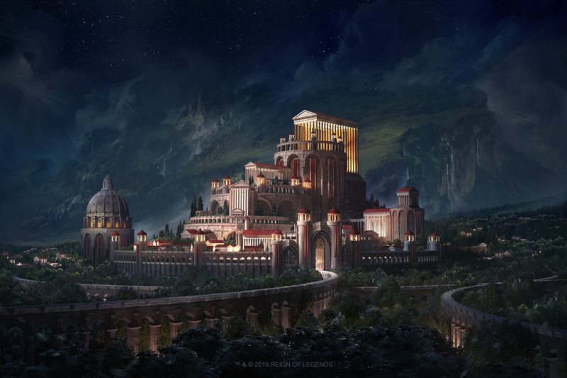 Architecture, 1080P, Fort of Command, The city, City, Cityscape, White, Urban landscape, Concept Art, Castle, Art, Illustration, Night, Julian Bauer, Landscape