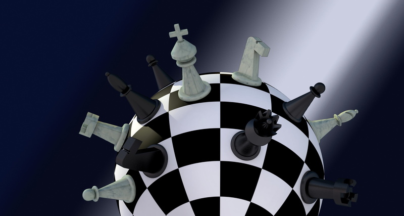 robot, black background, lady, game board, king, three dimensional, springer, board game, chess, 5K, no people, human representation, technology, figures