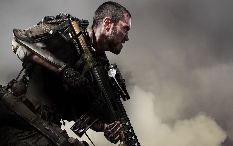 Ancestry, wounds, weapons, soldiers, Activision, blood, fighter, DLC, Sledgehammer Games, the exoskeleton, Call of Duty: Advanced Warfare, 2K, smoke