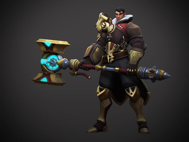 full length, black background, futuristic, Jayce, League of Legends, men, suit, holding, 480P, two people, silver colored, connection, robot, technology