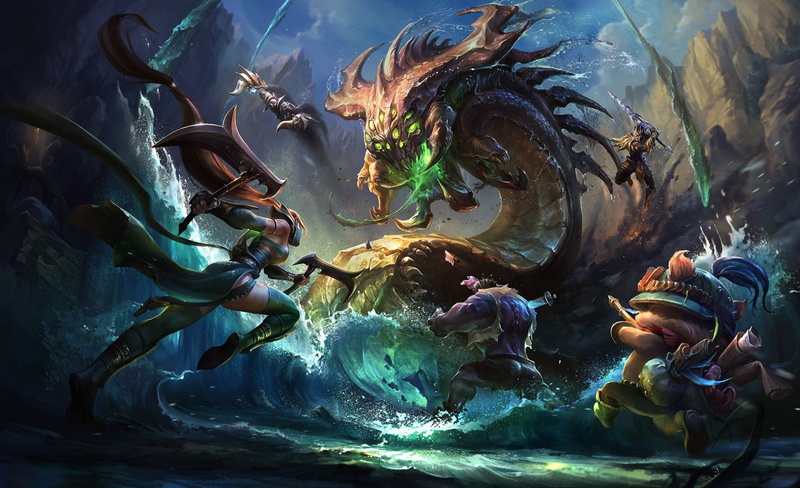 animal themes, Akali (League Of Legends), water, tank, marine, group of animals, swimming, Teemo (League Of Legends), school of fish, Warrior, transparent