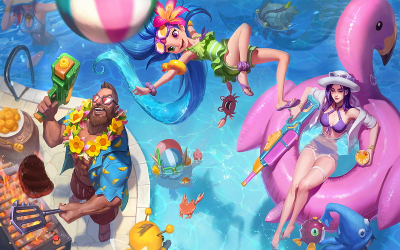 League of Legends, Gangplank (League of Legends), Zoe, Caitlyn (League of Legends), 1080P