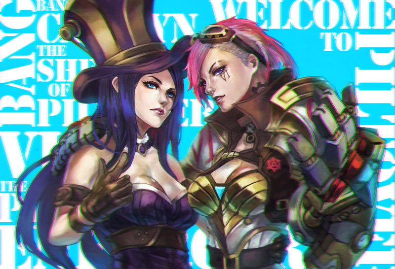 Sheriff of Piltover, art, League of Legends, beauty, Piltover Enforcer, 2K, girls, Caitlyn