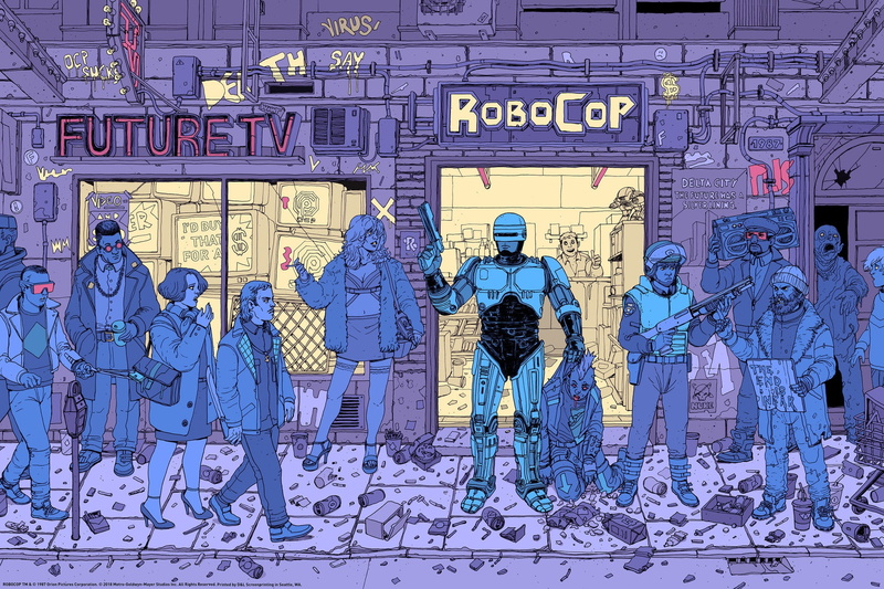 RoboCop, artwork, cyborg, Josan Gonzalez, futuristic, 1080P