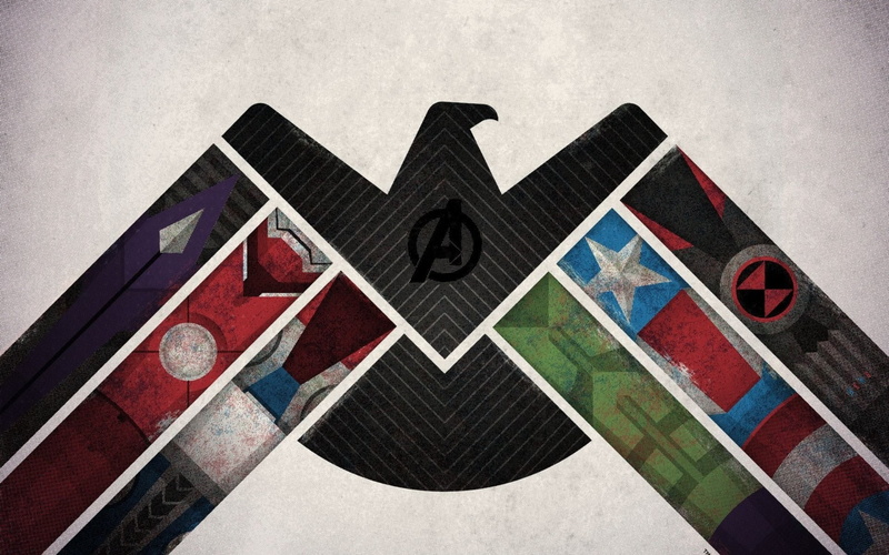 The Avengers, Black Widow, eagle, Hulk, Marvel Comics, Captain America, 1080P, Hawkeye, S.H.I.E.L.D., Thor, Iron Man