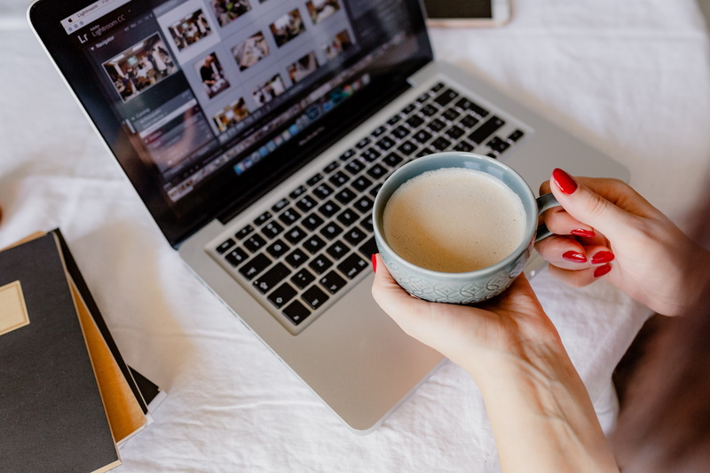 work, home office, woman, macbook, human hand, works, laptop, food and drink, indoors, one person, connection, mug, computer, office, study, using laptop