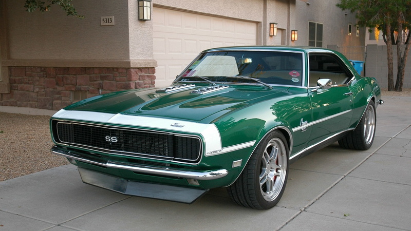 1968, Color green, Super Sport, Chevy, Green, 1080P, super, Package Included Super Sport, 1968, Camaro, Muscle car, sport, Chevrolet