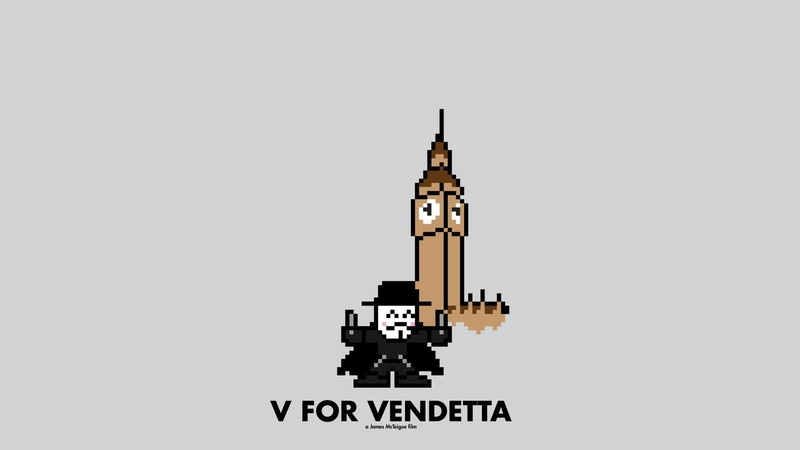 posters, vendetta, art, V For Vendetta, v, entertainment, bit, 8-bit, hd, 720P, movies