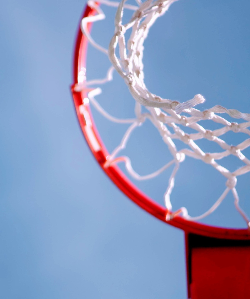 sky, sphere, outdoors, blue background, metal, coil, net - sports equipment, copy space, basketball - sport, close-up, single object, basin, focus, ferris wheel