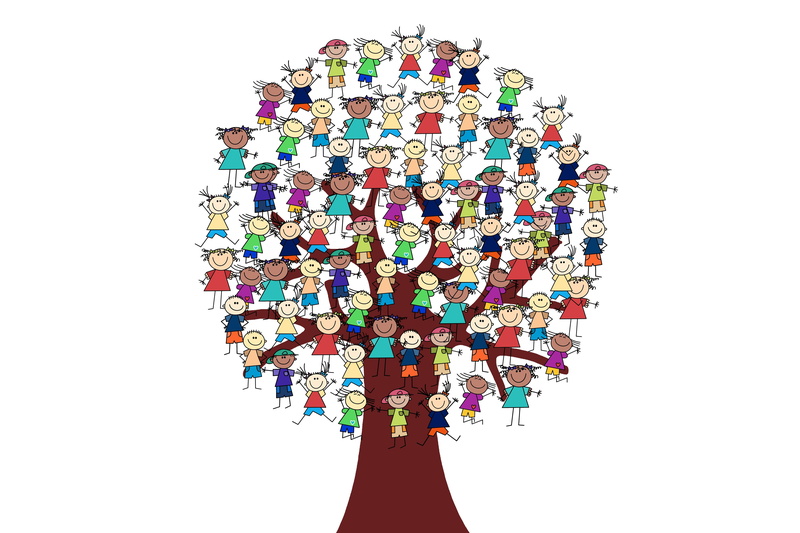 choice, human face, society, barrier, drawing, cut out, creativity, copy space, white background, large group of objects, people, multi colored, still life