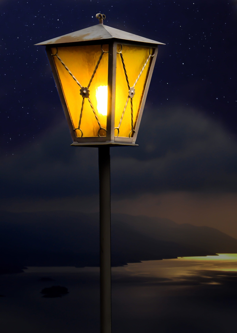 street, lighting, light, image overlay, night, lighting equipment, illuminated, turn, gray, outdoors, abendstimmung, tranquility, low angle view, beauty in nature