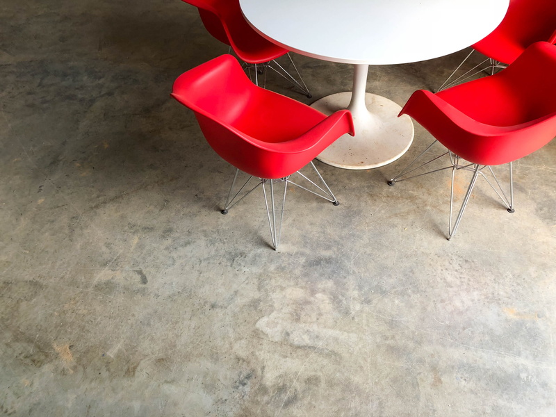 wall - building feature, business, home, red, office, metal, beside, indoors, seat, flooring, plastic, coworking, wheel, work, white, no people, absence