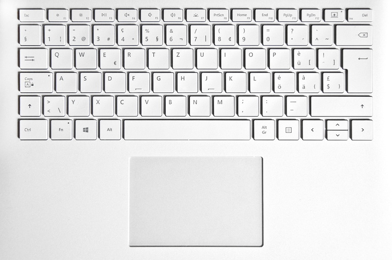 notebook, no people, work, computer, keyboard, touchpad, internet, swiss layout, computer keyboard, indoors, close-up, computer part, laptop, letter, white color