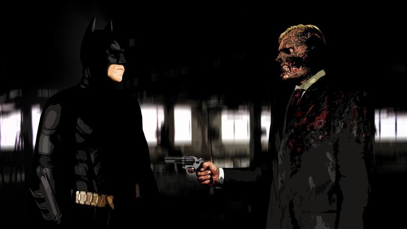 clothing, men, social issues, Batman, warning sign, crime, mask, indoors, gun, movies, 1080P, Two-Face, sign, The Dark Knight, communication, weapon, mask - disguise