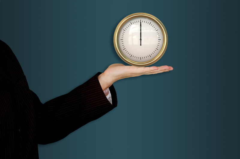 2K, clock, time, human body part, schedule, human hand, one person, single object, human limb, body part, hand, cut out, blue background, holding, colored background