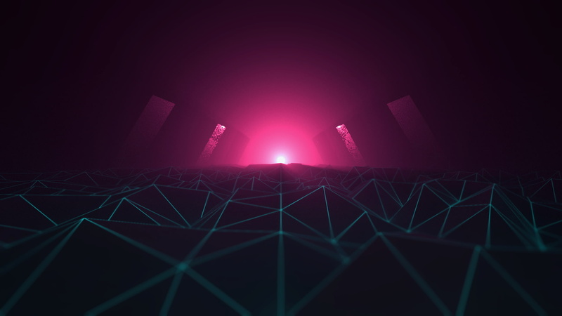 1080P, neon light, synthwave, path, Others, retro wave