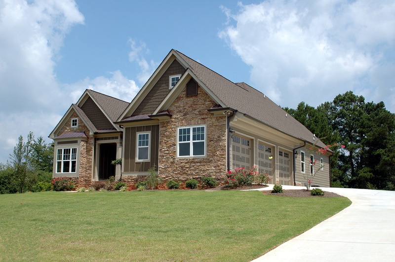 landscaped, sell, cloud - sky, moving, realty, mortgage, dwelling, modern, home ownership, facade, construction, flowers, estate, neighborhood, frame house