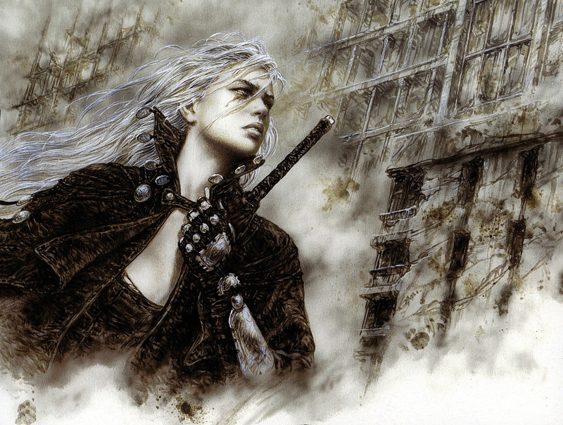 fantasy art, Luis Royo, 720P, women, Malefic time