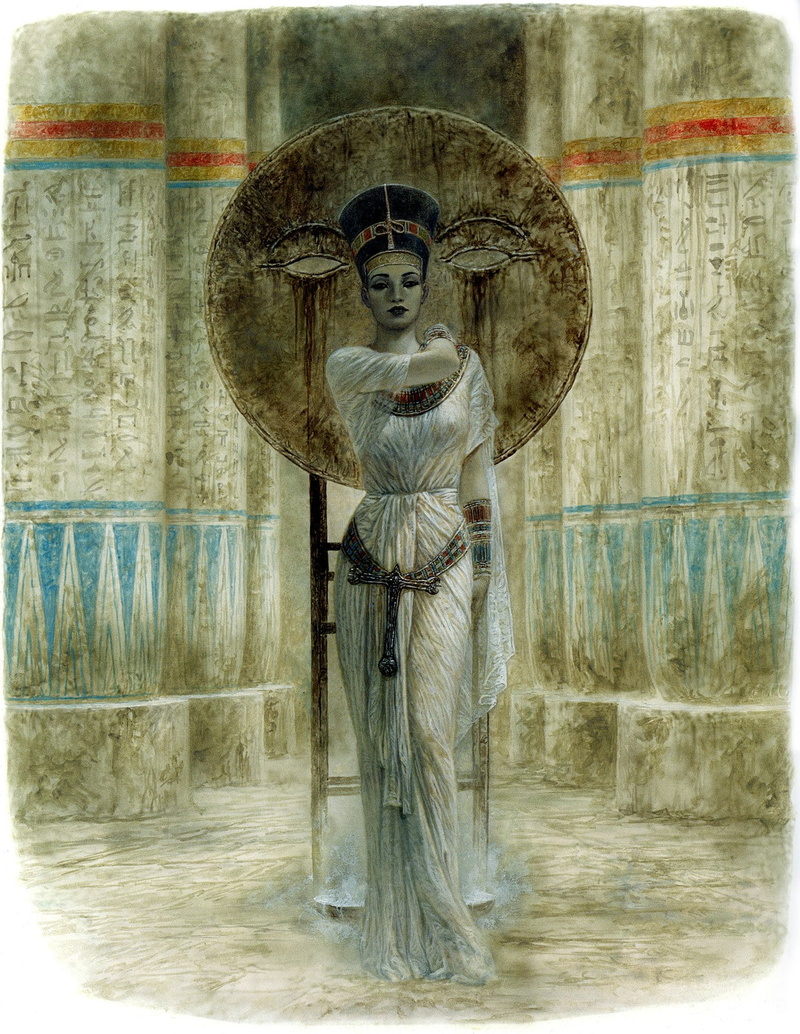 fantasy art, Luis Royo, 720P, Malefic time, women, Egyptian