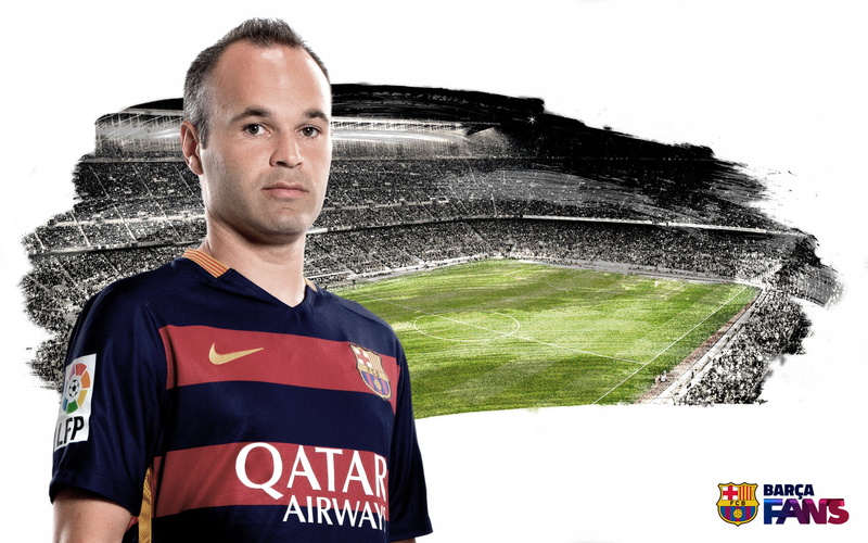 white background, sports, motion, real people, 1080P, nature, portrait, front view, fcb, mid adult, mid adult men, andres iniesta, fc barcelona, soccer