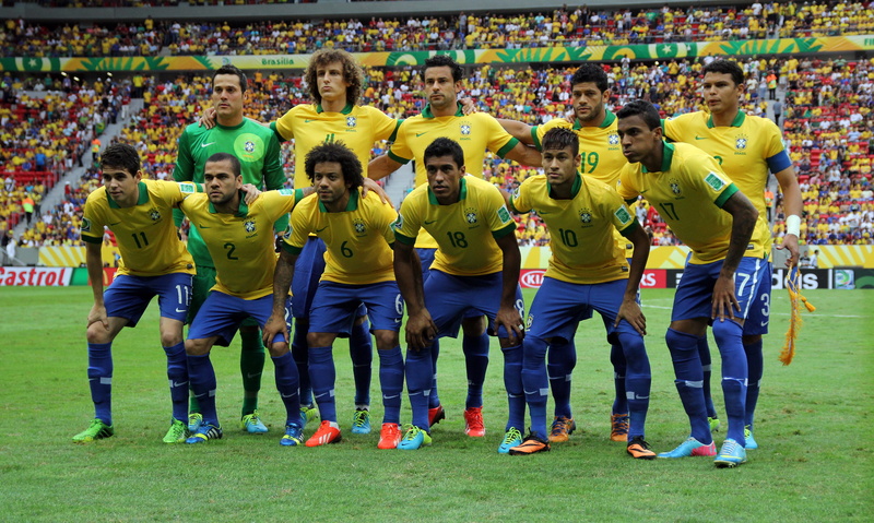 sports equipment, Brazil, stadium, 2K, National team, sports clothing, Fred, team, soccer team, soccer player, men, teamwork, adult, positive emotion
