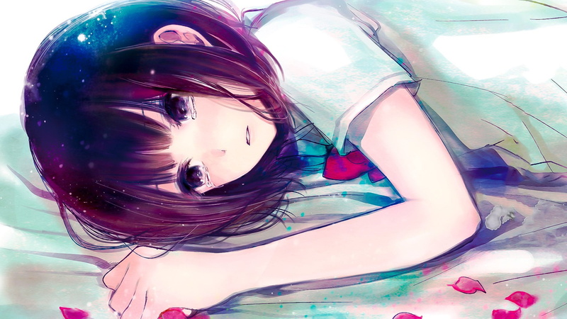 Anime, young women, close-up, one person, Kuzu no Honkai, young adult, real people, looking at camera, child, women, hair, indoors, leisure activity, innocence