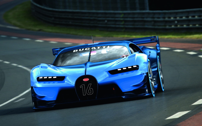 car, Bugatti Vision Gran Turismo, 2K, road, vehicle, blue cars
