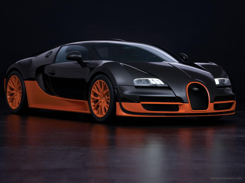 veyron, 16.4, super, bugatti, 720P, sport, orange, black, cars