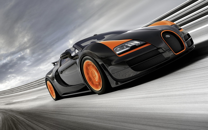 race tracks, 2K, motion blur, Bugatti Veyron Grand Sport Vitesse, car
