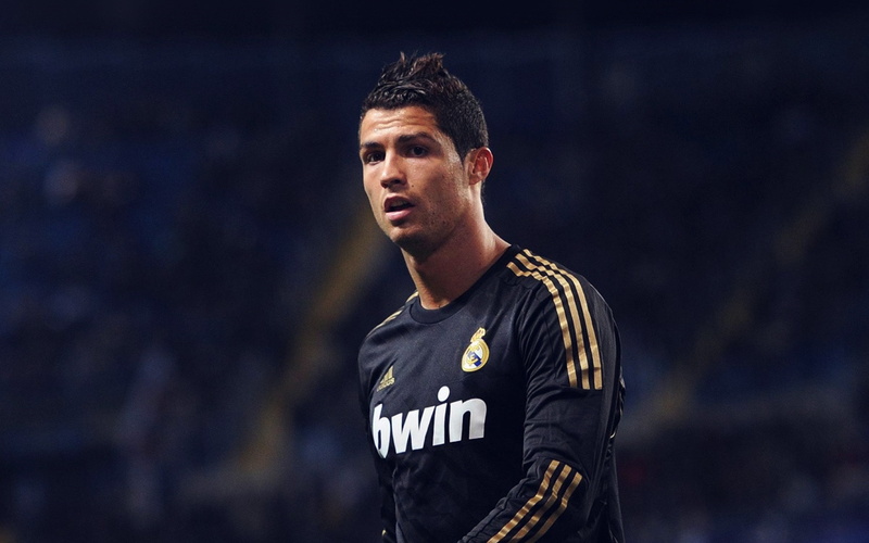 focus on foreground, looking at camera, security, night, star, standing, adult, one person, men, safety, waist up, 4K, ronaldo, soccer, young adult, portrait