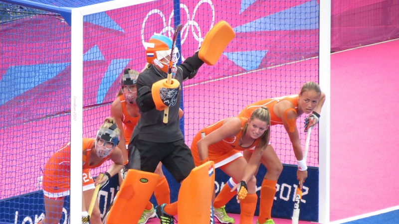 togetherness, beside, men, goalkeeper, innocence, goal, four, hockey, females, 4K, happiness, real people, penalty corner, day, women, london, childhood