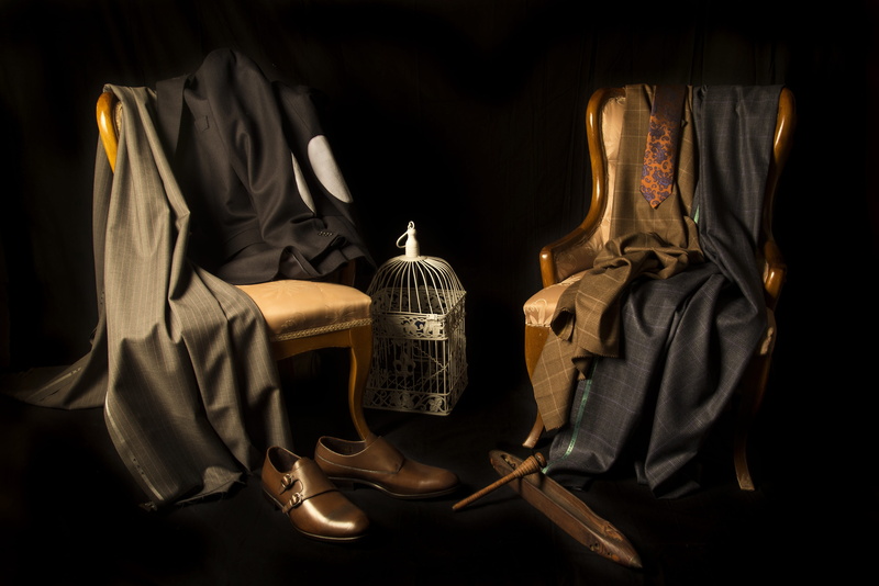 frames, eating utensil, occupation, costumes, tailoring, black background, business, fabrics, expertise, tailor, textile, man made, sewing, apparel, knife - weapon