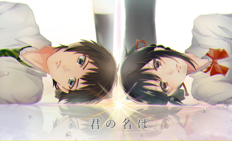 Anime, mitsuha miyamizu, kimi no nawa, 1080P, taki tachibana, tears, lying down