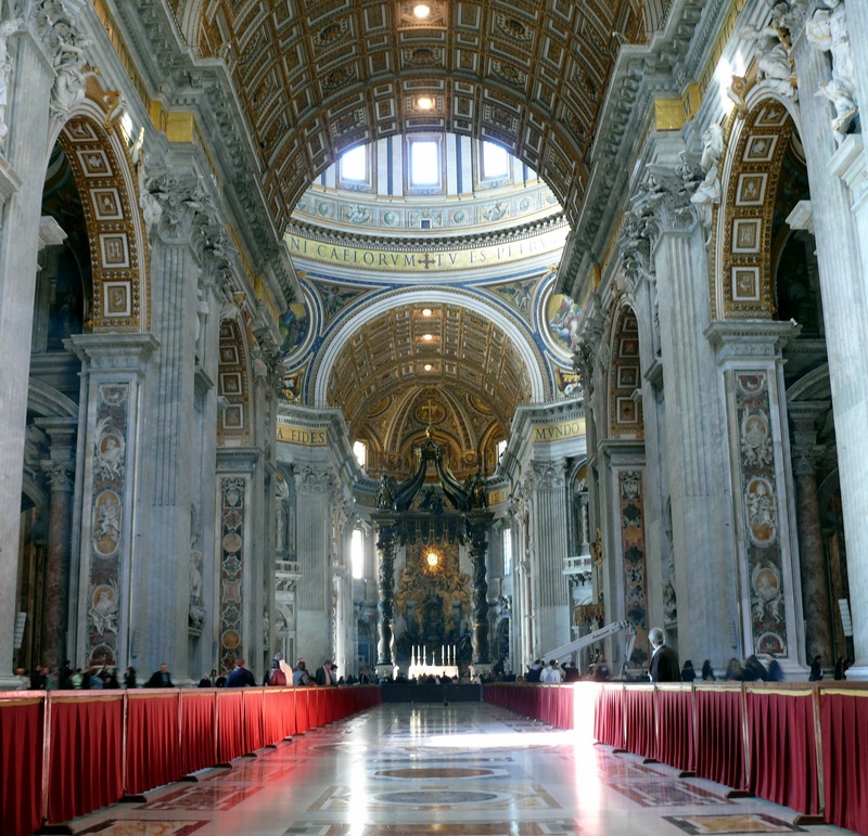 nawa, place of worship, arch, building, altar, church, travel destinations, the basilica, stone church, the vatican, 2K, indoors, spirituality, built structure