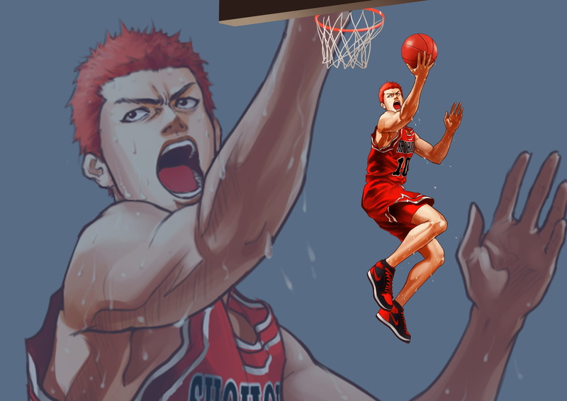 hanamichi, dunk, slam, sakuragi, 2K