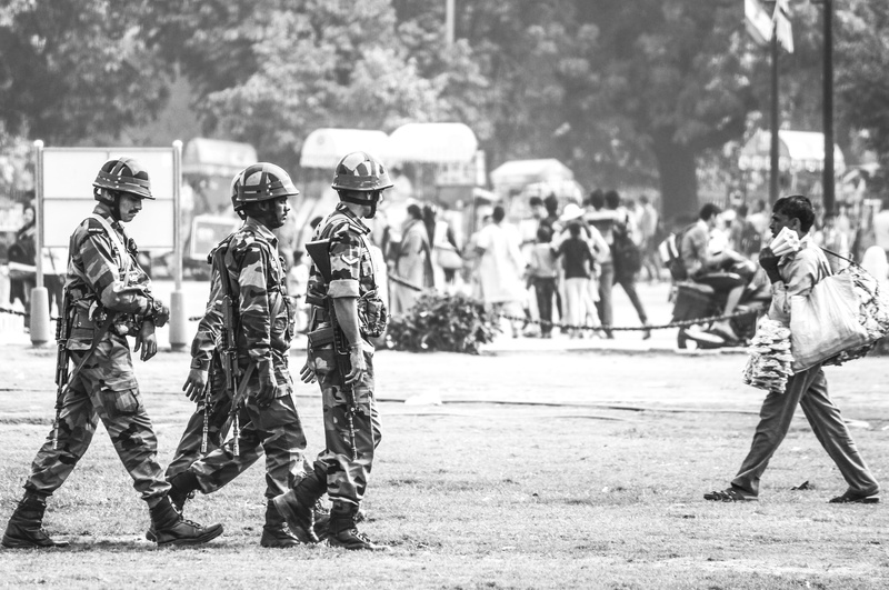 large group of people, vehicle, military, 4K, security, helmet, protection, armored, armed forces, group of people, safety, headwear, female, grayscale