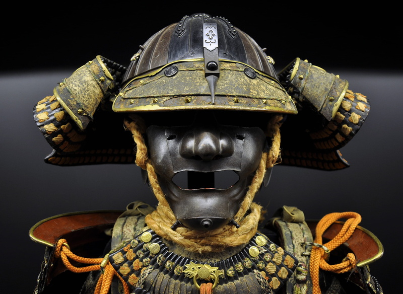 ornate, ancient, work helmet, armed forces, art and craft, still life, museum, black background, security, metal, medieval, display, representation, macro