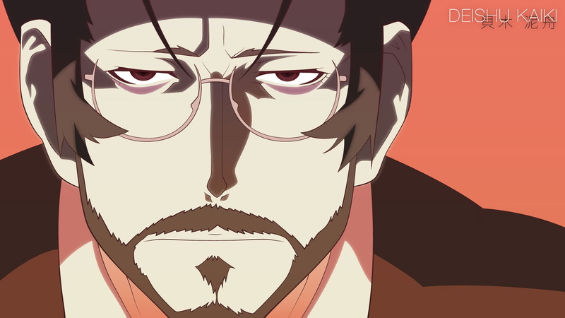 glasses, leisure activity, close-up, creativity, front view, representation, Kaiki Deishu, 1080P, real people, indoors, Monogatari Series, art and craft