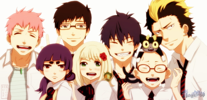 Shiemi Moriyama, 1080P, Anime, Blue Exorcist, Rin Okumura, Kuro (Ao No Exorcist), Ryuji Suguro, Izumo Kamiki, Renzo Shima, Konekomaru Miwa, Yukio Okumura