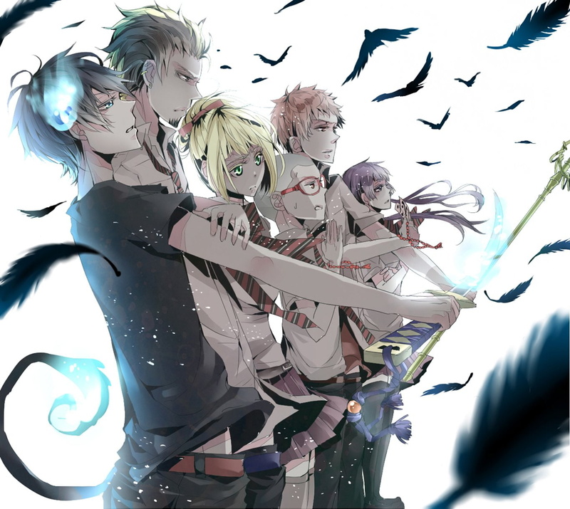 Anime, Ryuji Suguro, Rin Okumura, Konekomaru Miwa, Shiemi Moriyama, Izumo Kamiki, 720P, Ao No Exorcist, Blue Exorcist, Renzo Shima
