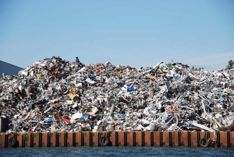 nature, old, water, dirty, environment, blue, sky, recycling center, recycling, iron, abundance, heap, pollution, demolition, junkyard, 4K, stack, metal