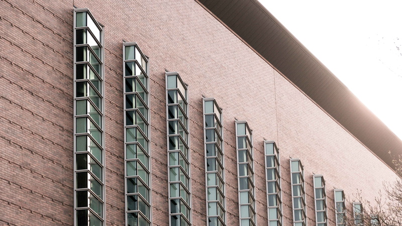 window, office Building, in a row, built Structure, architecture And Buildings, metal, concrete, city, outdoors, black, sky, low angle view, steps and staircases