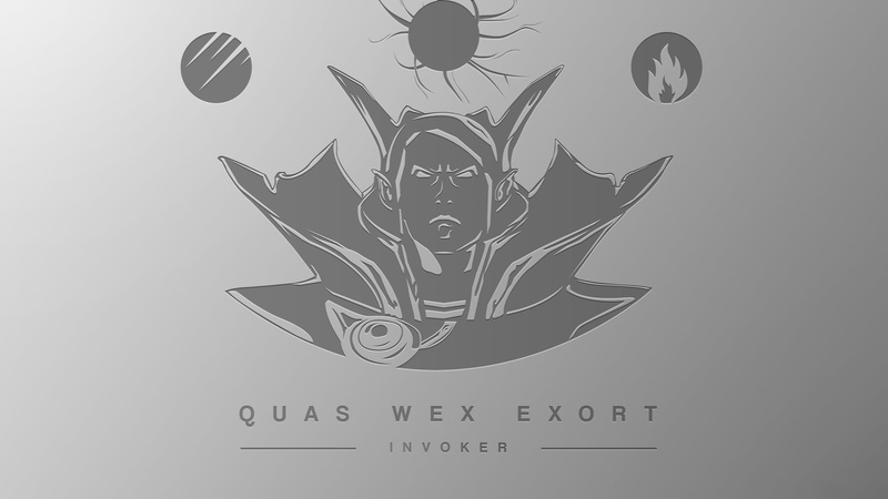 digital, Invoker, aggression, creativity, Dota 2, anthropomorphic, front view, vector, Valve, digital composite, coat Of Arms, design, Exort, communication