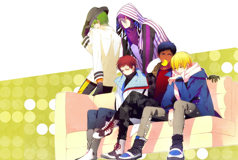 Anime, Atsushi Murasakibara, Seijūrō Akashi, Shintarō Midorima, Daiki Aomine, 1080P, Kurokos Basketball, Ryōta Kise