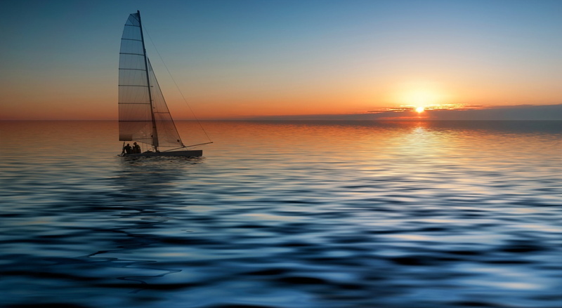 reflection, tranquility, transportation, sun, nature, mode of transportation, horizon, sailboat, Water, yacht, outdoors, tranquil scene, Boat