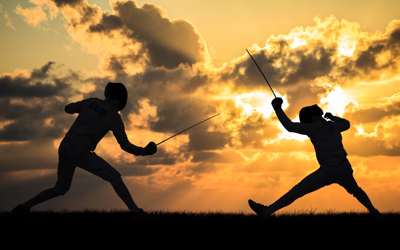 togetherness, lifestyles, sword, field, Sports, orange color, standing, 2K, human arm, holding, person, men, leisure activity, fencing, boys, cloud - sky