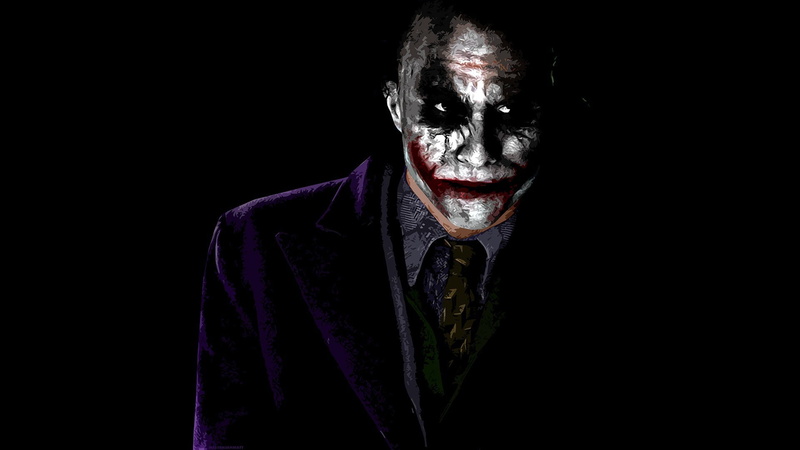 paint, portrait, s, top, movies, purple, The Dark Knight, adult, studio shot, waist up, headshot, celebration, Joker, males, front view, one person, copy space
