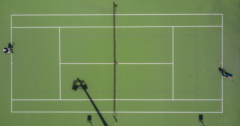 sunlight, tennis match, team sport, Wimbledon, playing field, sport, tennis, soccer, tennis player, ground, aerial shot, tennis court, nature, tennis ball